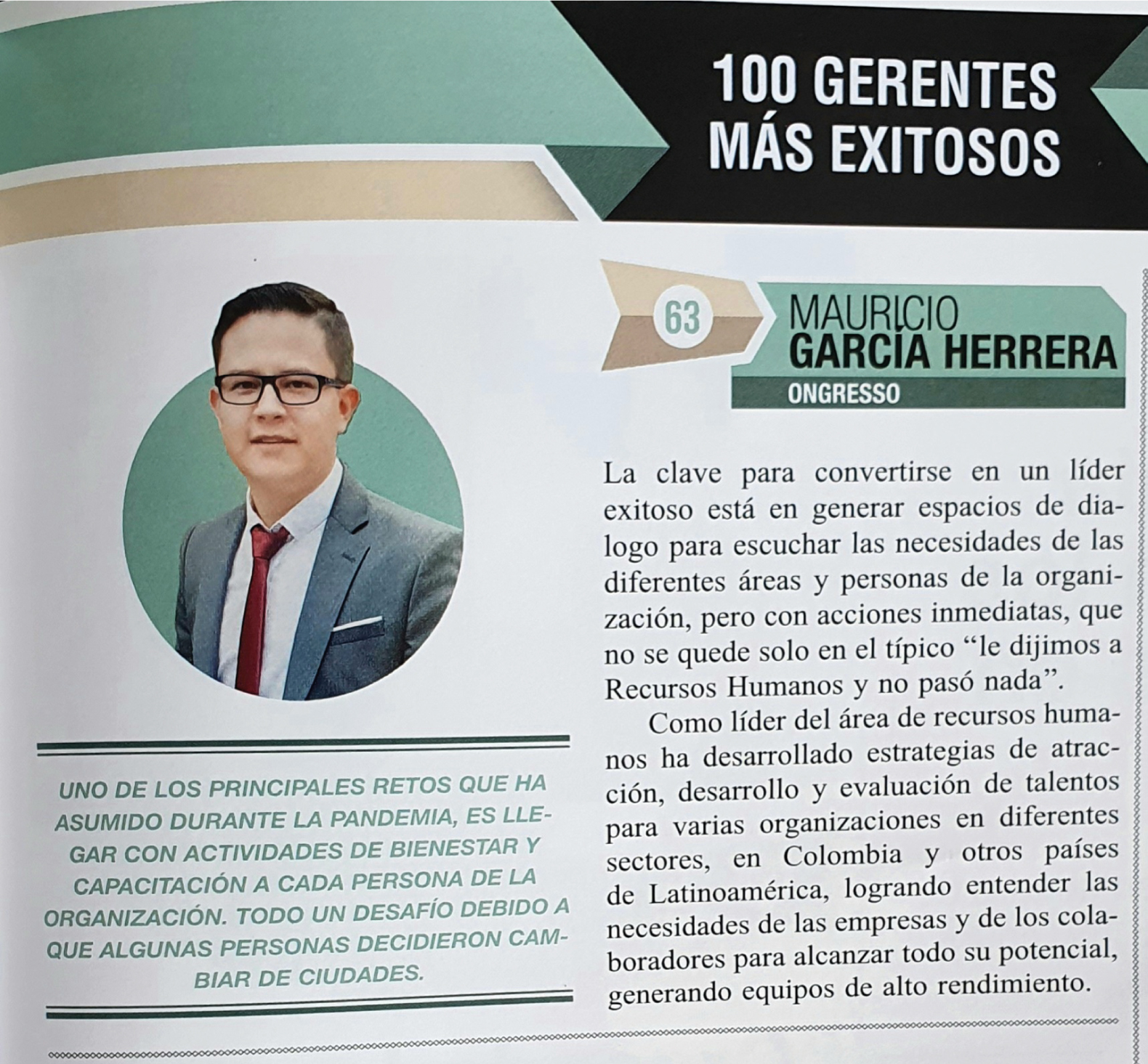 Graduado Konradista Seleccionado por la Revista Gerente Edición 2021