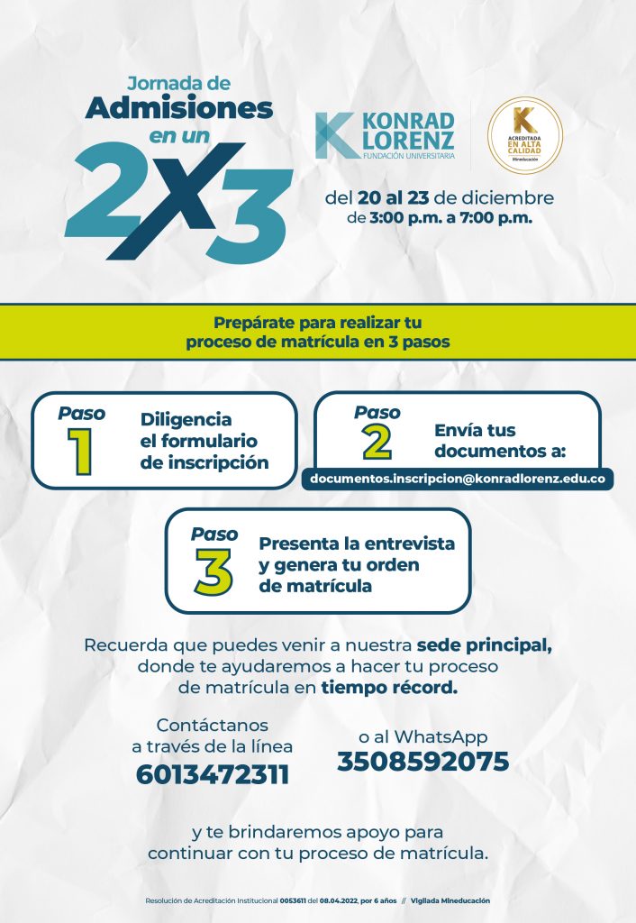 Jornada de admisiones en un 2x3