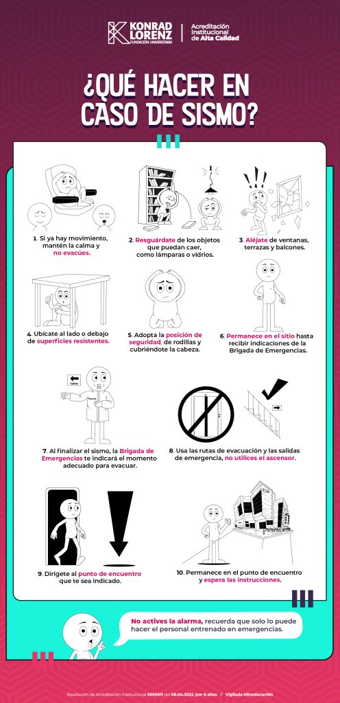 Infografía qué hacer en caso de sismo