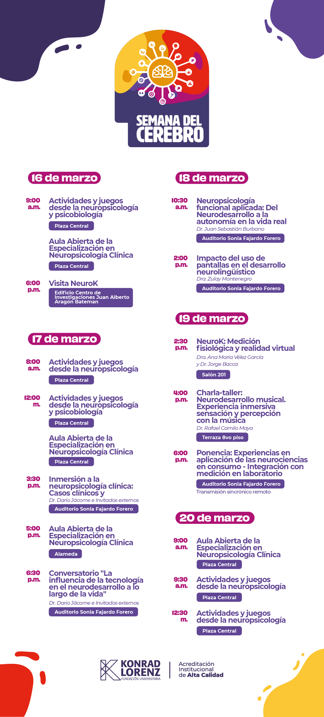 Agenda semana del cerebro