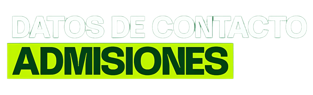 Datos de Contacto Admisiones